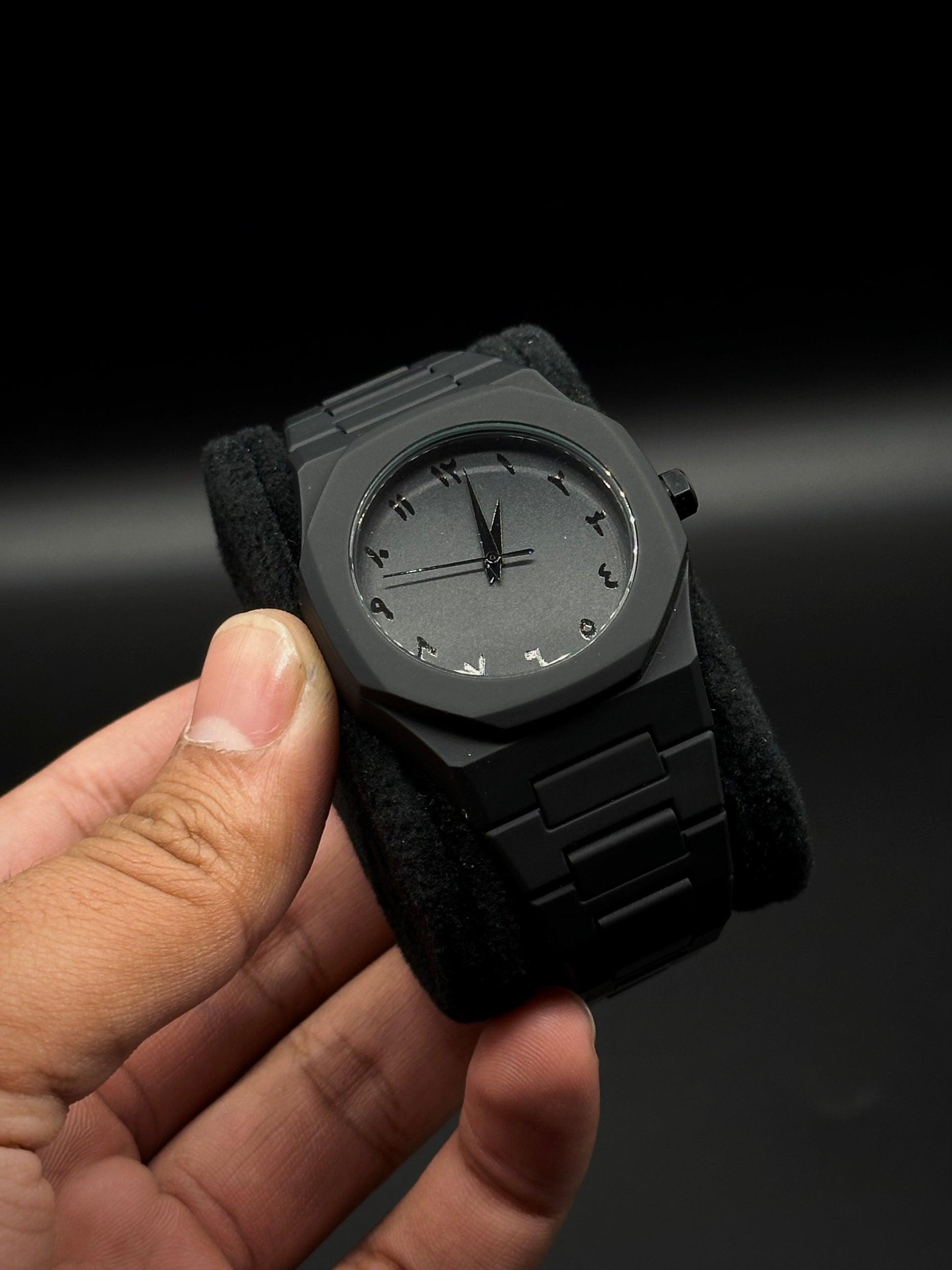 Black Aura Arabic Watch 💀