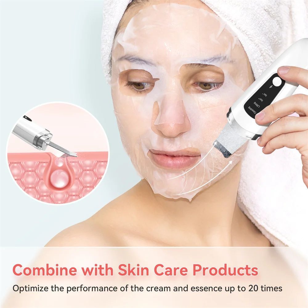 Ultrasonic Facial Skin Scrubber – Deep Cleanse & Glowing Skin in Minutes!